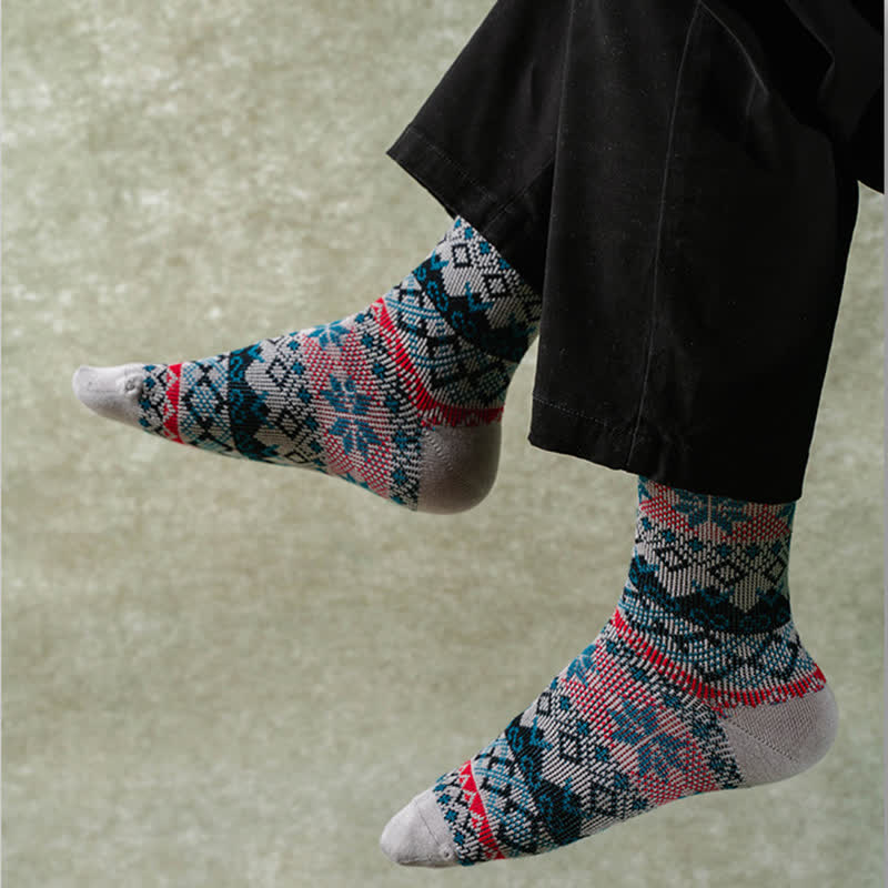 Chaussettes en coton éblouissantes de style rétro autochtone
