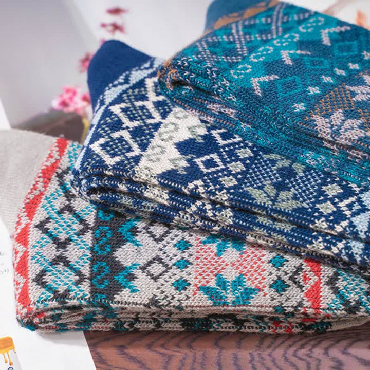 Chaussettes en coton éblouissantes de style rétro autochtone