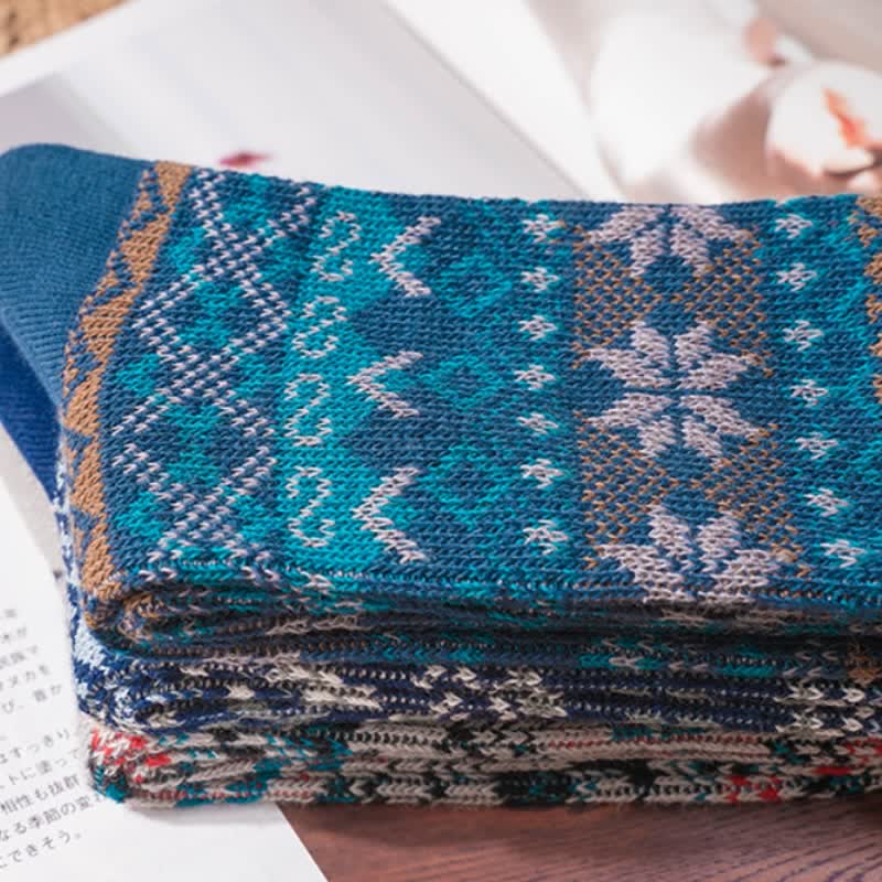 Chaussettes en coton éblouissantes de style rétro autochtone