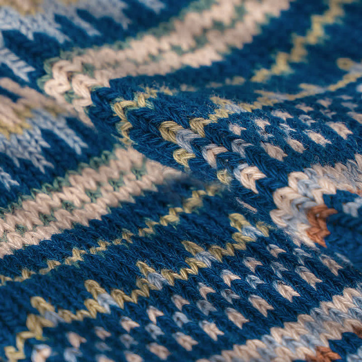 Chaussettes en coton à motifs géométriques de style ethnique pour hommes