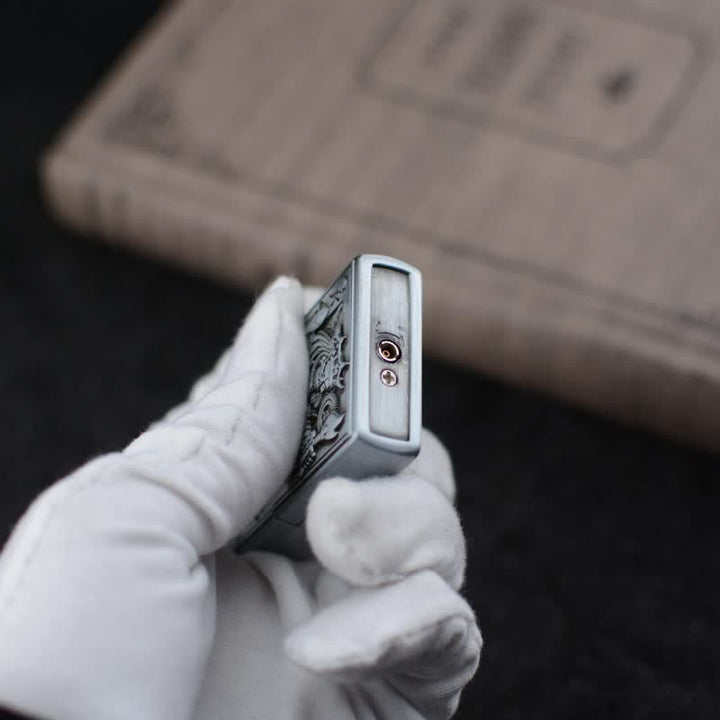 Briquet au butane rechargeable Skull King avec meule
