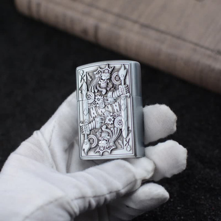 Briquet au butane rechargeable Skull King avec meule