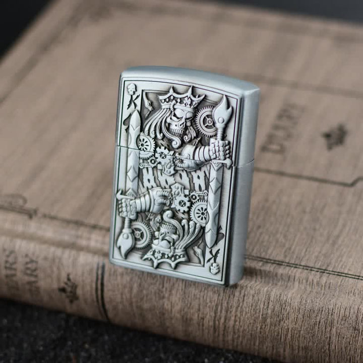 Briquet au butane rechargeable Skull King avec meule