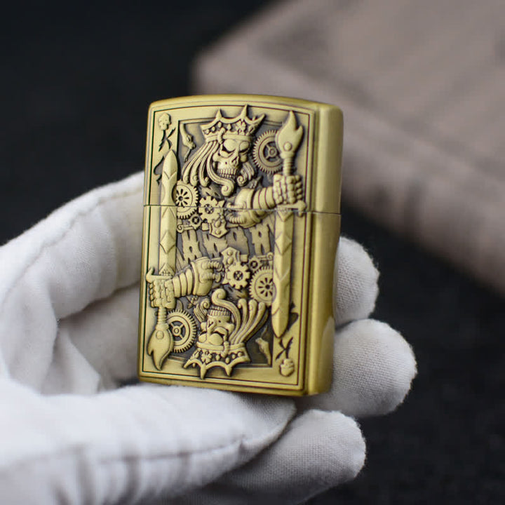 Briquet au butane rechargeable Skull King avec meule