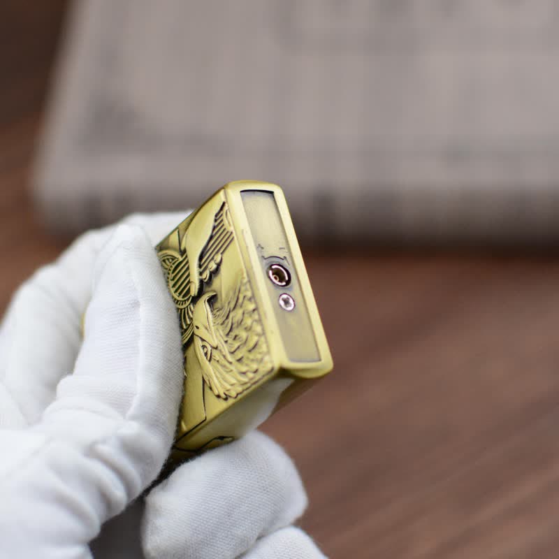 Briquet au butane rechargeable avec meule à drapeau Eagle Torch