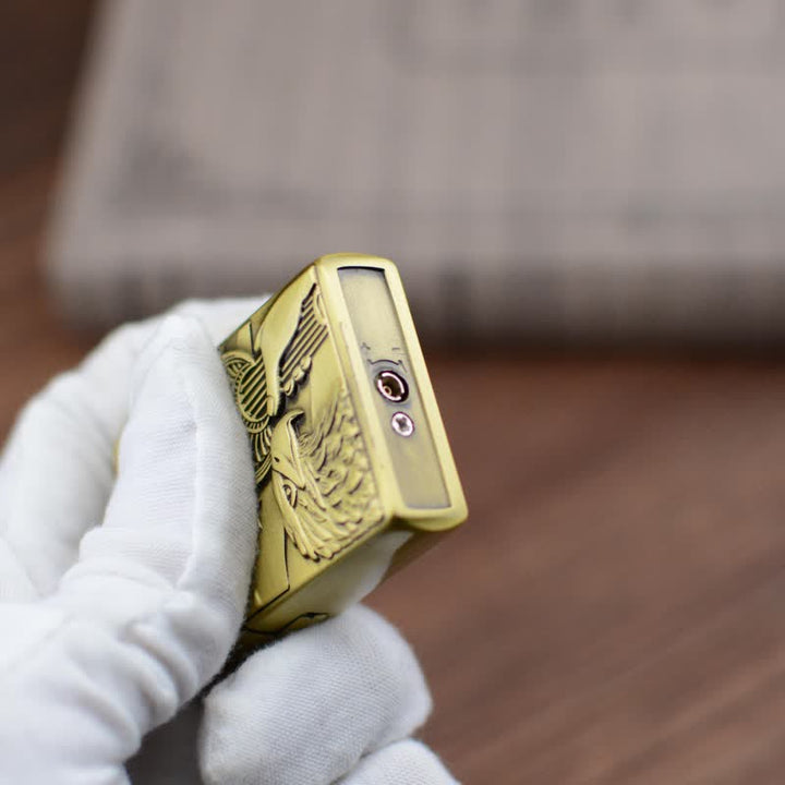 Briquet au butane rechargeable avec meule à drapeau Eagle Torch
