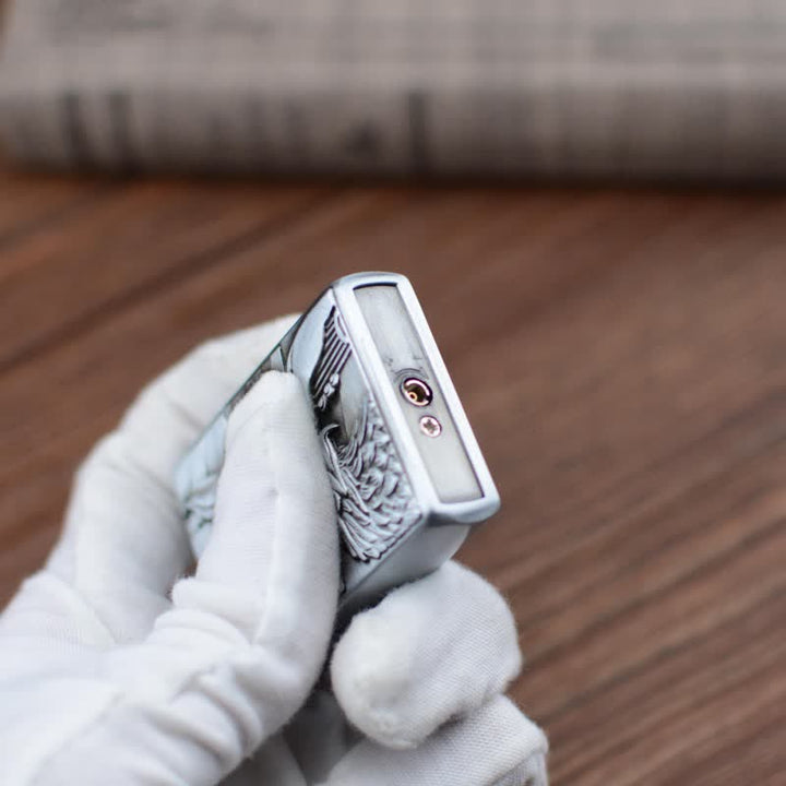 Briquet au butane rechargeable avec meule à drapeau Eagle Torch