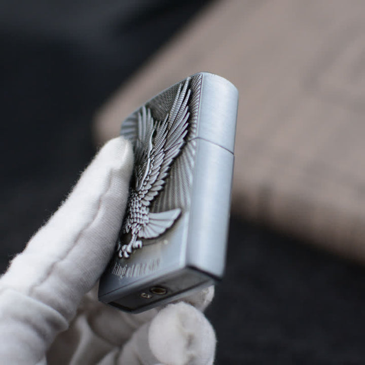Briquet au butane rechargeable avec meule Flying Eagle
