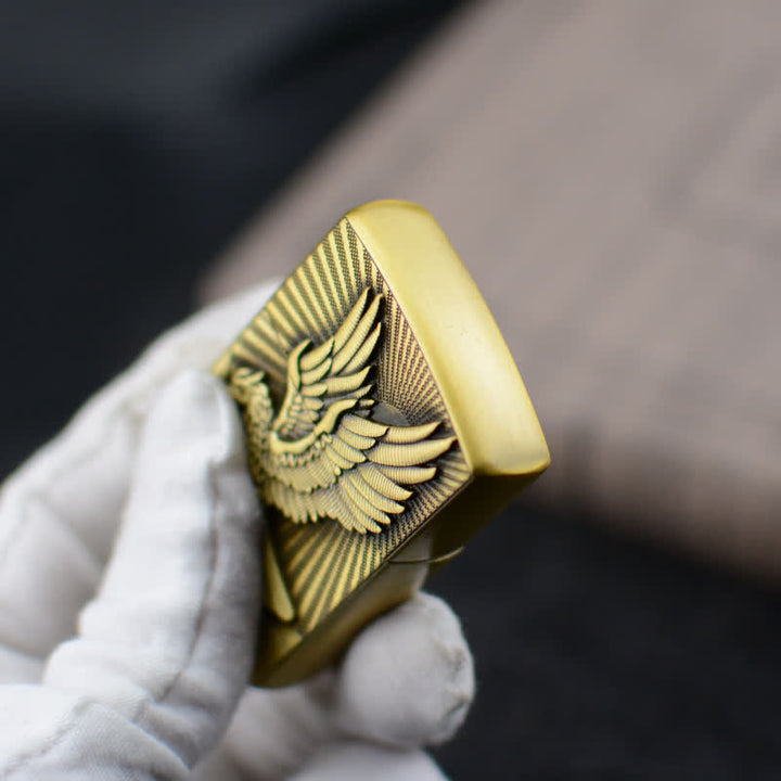 Briquet au butane rechargeable avec meule Flying Eagle