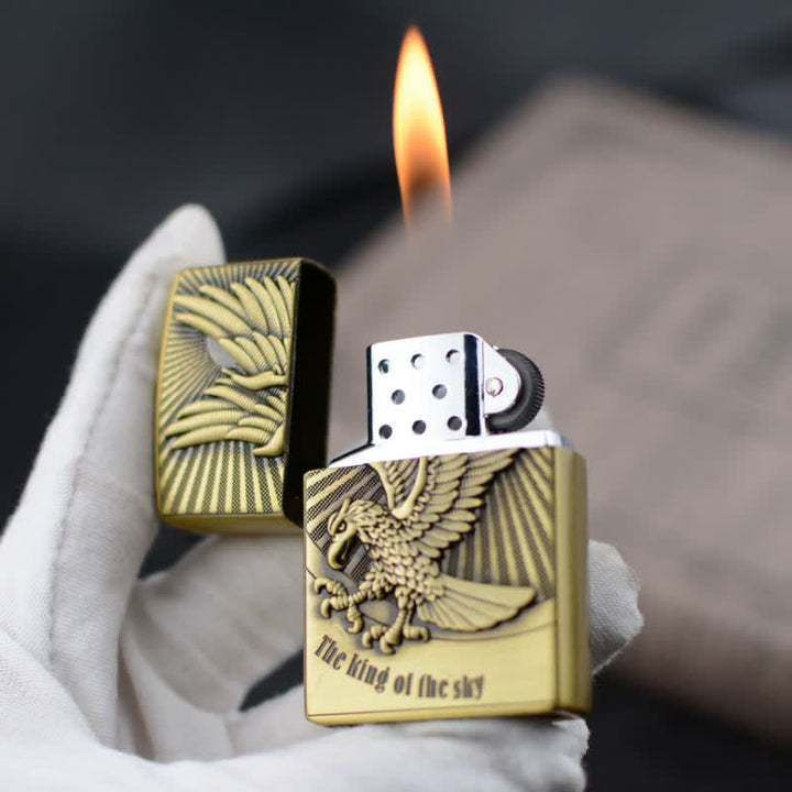Briquet au butane rechargeable avec meule Flying Eagle