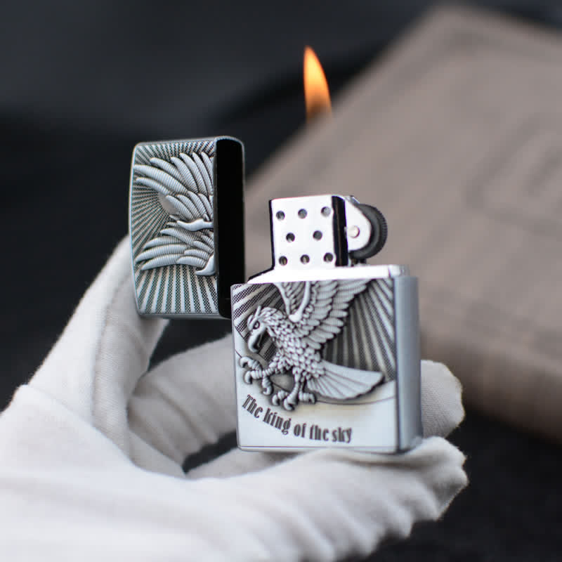 Briquet au butane rechargeable avec meule Flying Eagle