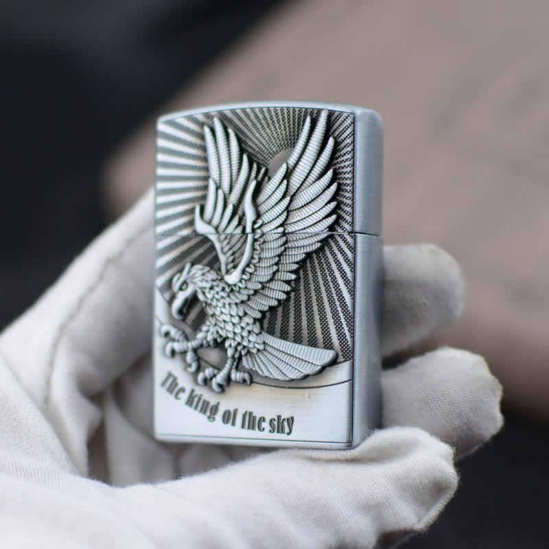 Briquet au butane rechargeable avec meule Flying Eagle