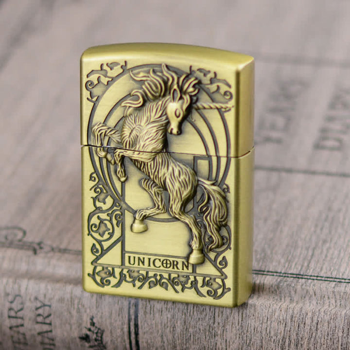 Briquet au butane rechargeable avec meule de secours Licorne