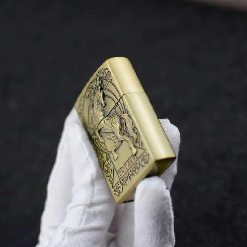 Briquet au butane rechargeable avec meule de secours Licorne