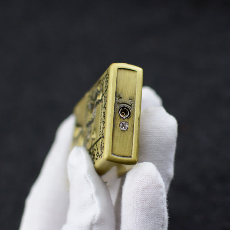 Briquet au butane rechargeable avec meule de secours Licorne