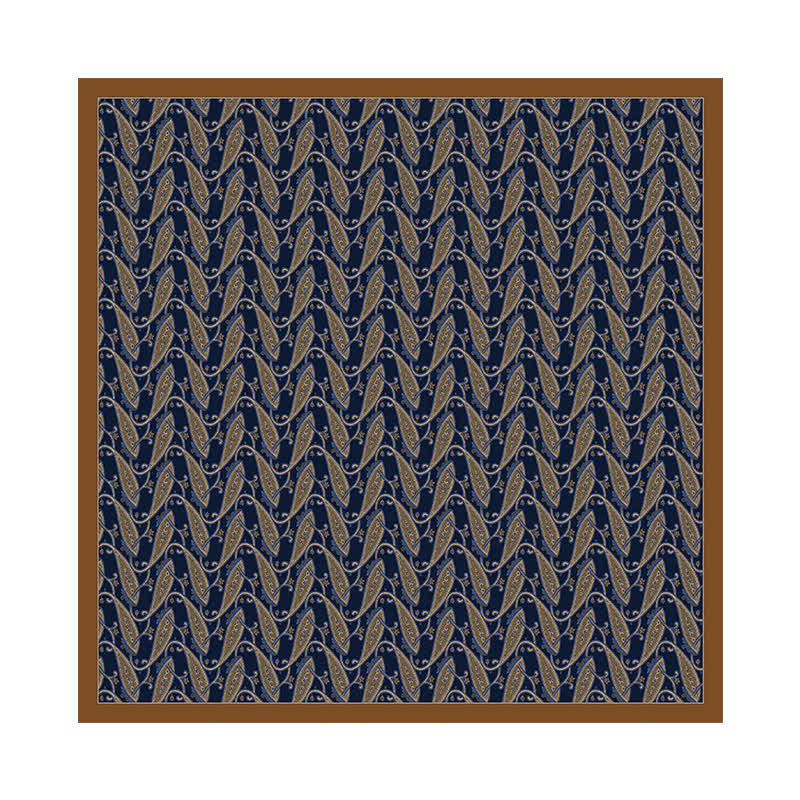 Foulard carré à fleurs de noix de cajou avec boucle pour foulard