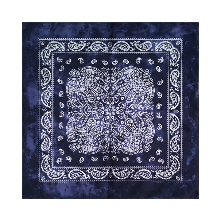 Foulard carré délavé à motif cachemire avec boucle