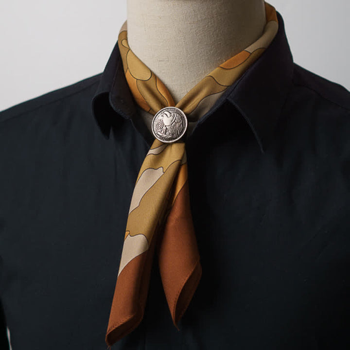 Foulard carré à motif camouflage avec boucle pour foulard