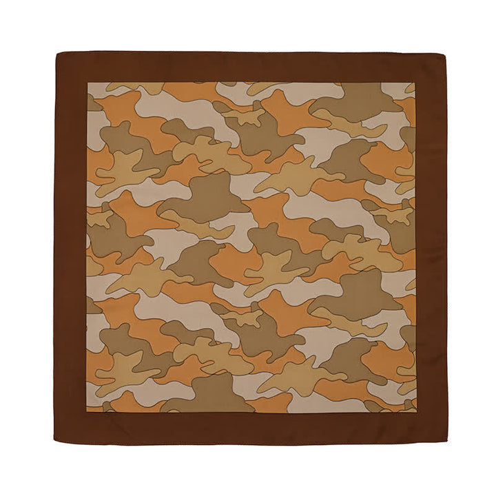 Foulard carré à motif camouflage avec boucle pour foulard