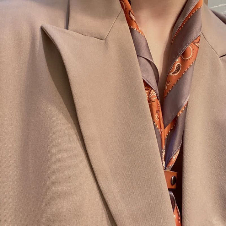 Foulard carré classique à imprimé floral cachemire bicolore