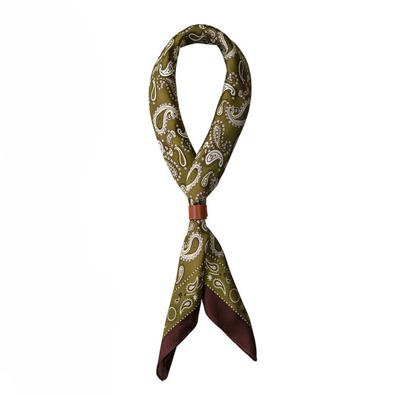 Foulard carré classique à imprimé floral cachemire bicolore
