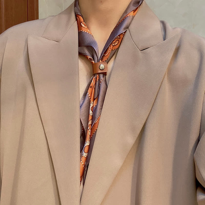 Foulard carré classique à imprimé floral cachemire bicolore