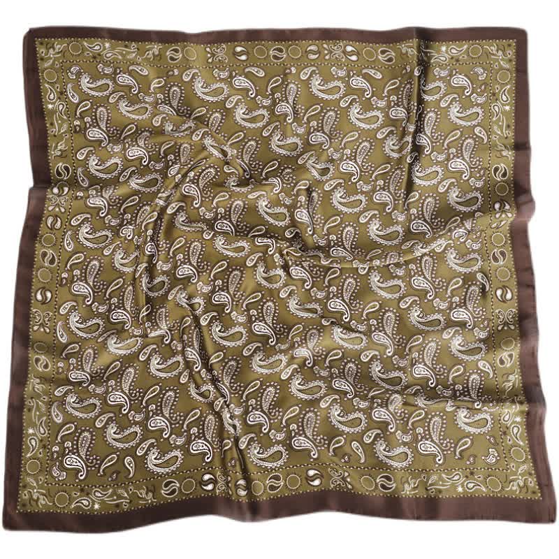Foulard carré classique à imprimé floral cachemire bicolore