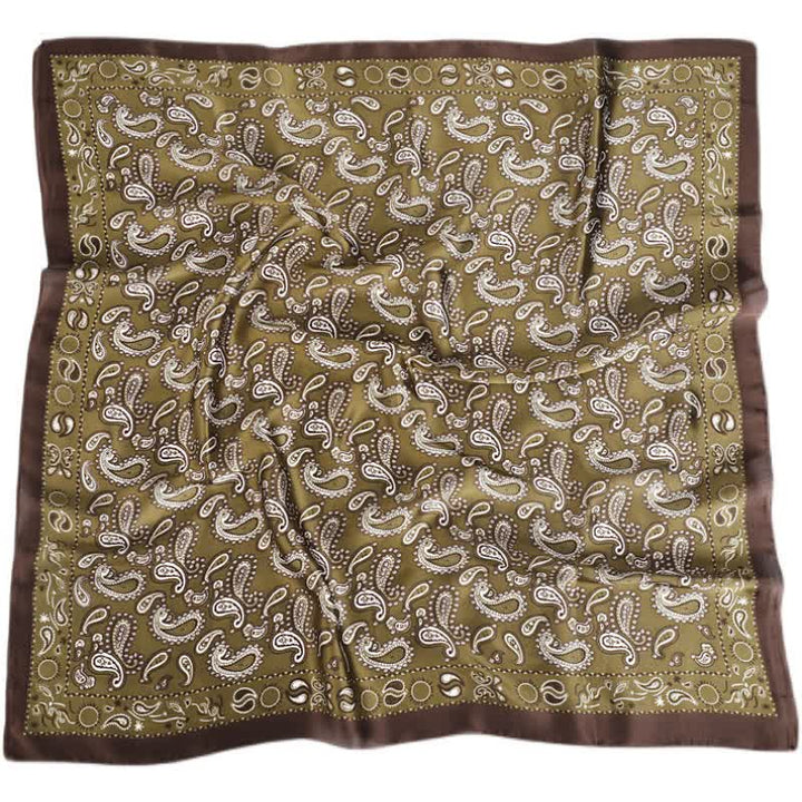 Foulard carré classique à imprimé floral cachemire bicolore