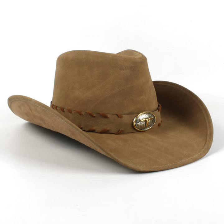 Chapeau de cowboy western à large bord pour l'extérieur, couleur kaki foncé - image 7