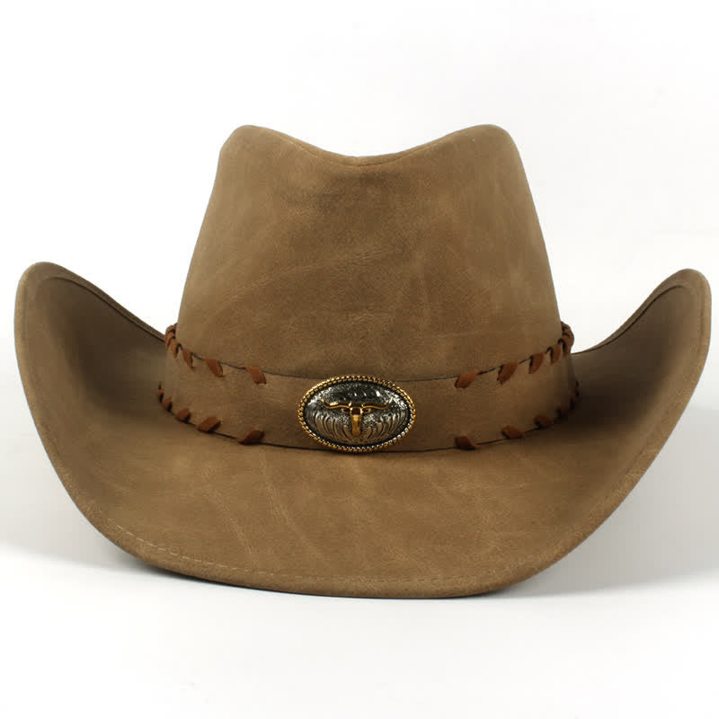 Chapeau de cowboy western à large bord pour l'extérieur, couleur kaki foncé - image 4