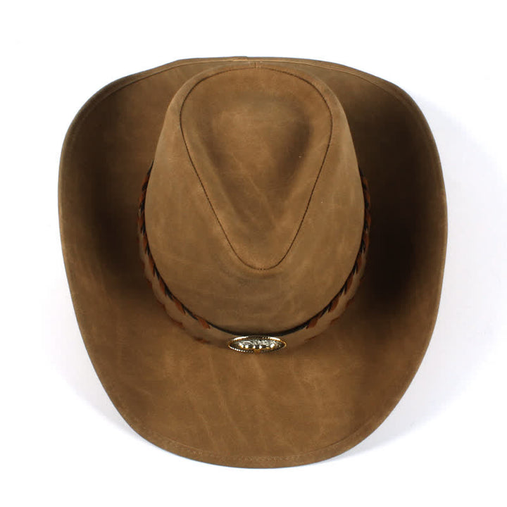 Chapeau de cowboy western à large bord pour l'extérieur, couleur kaki foncé - image 6