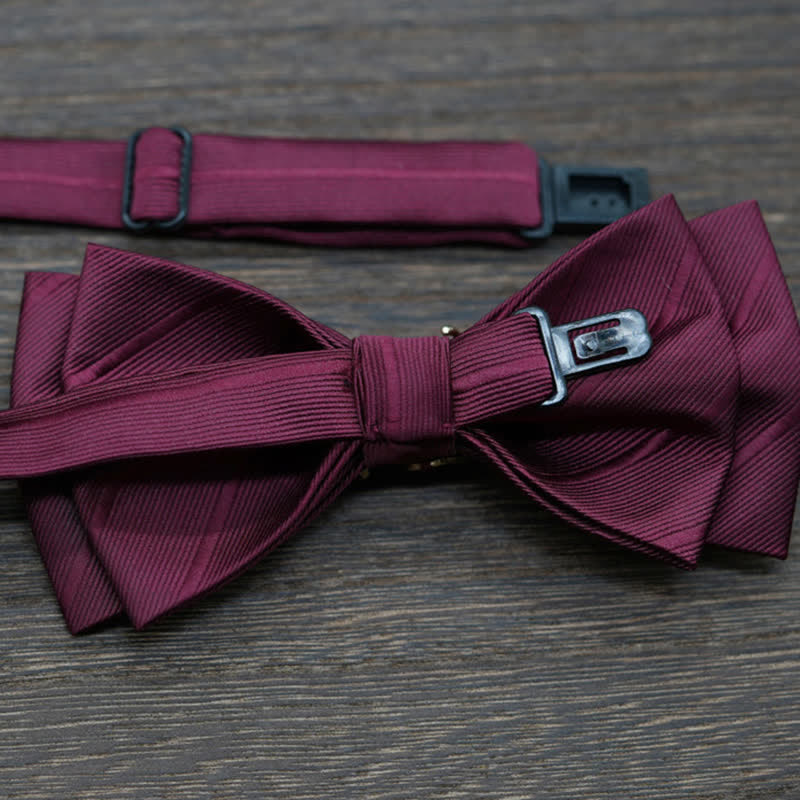 Nœud papillon en métal doré pour homme en forme de branche