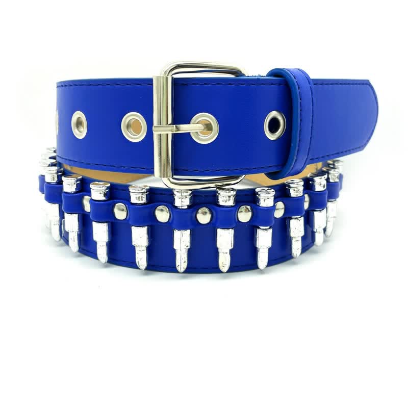 Ceinture en cuir élégante avec rivets et balles punk