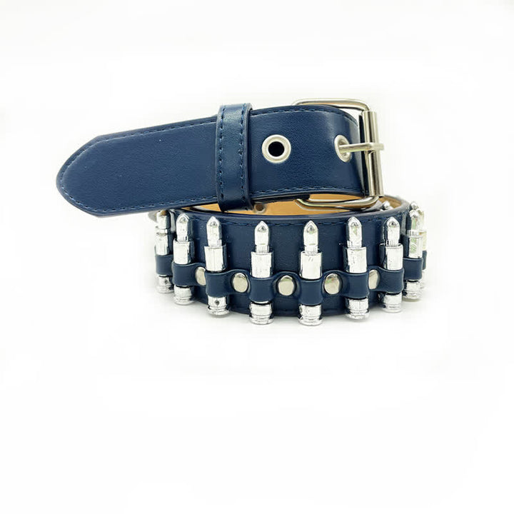 Ceinture en cuir élégante avec rivets et balles punk