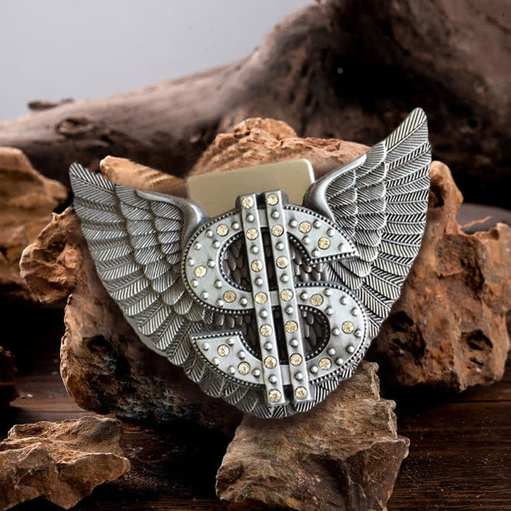 Ceinture en cuir à motif de dollar pour homme avec briquet caché