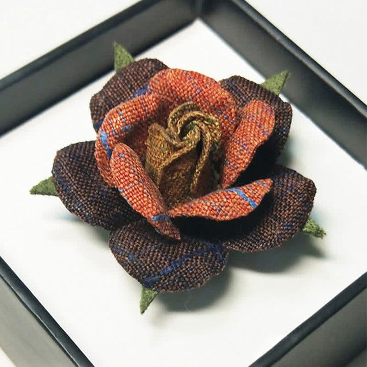 Nœud papillon rouge vin foncé pour homme avec broche florale à chevrons britannique