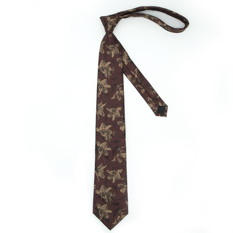 Ensemble de 3 cravates à motif floral exquis et gracieux pour hommes