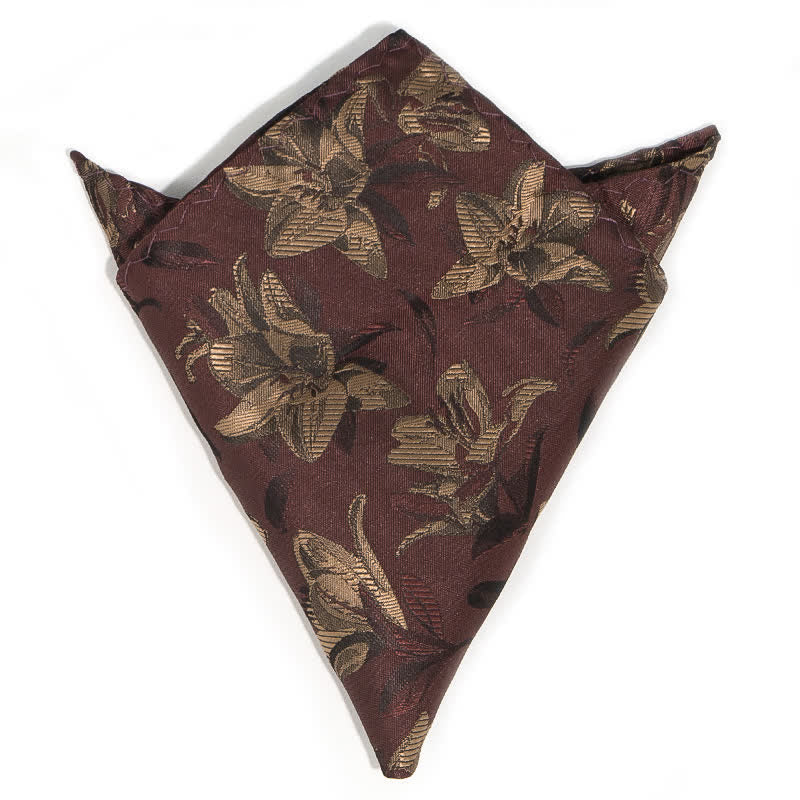 Ensemble de 3 cravates à motif floral exquis et gracieux pour hommes