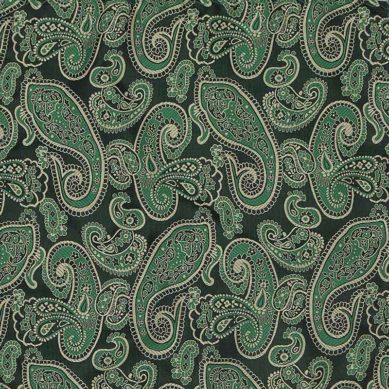 Ensemble de 3 cravates à motif cachemire vert et noir pour homme