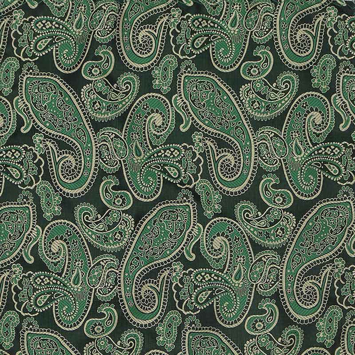 Ensemble de 3 cravates à motif cachemire vert et noir pour homme