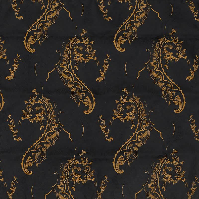 Ensemble de 3 cravates pour hommes avec broderies en cachemire exquises dorées et noires