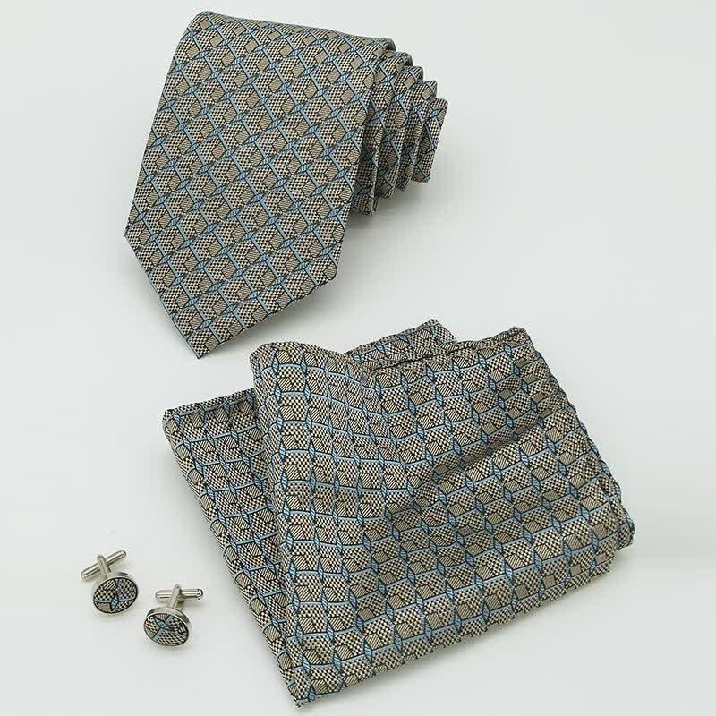 Ensemble de 3 cravates à carreaux pour homme