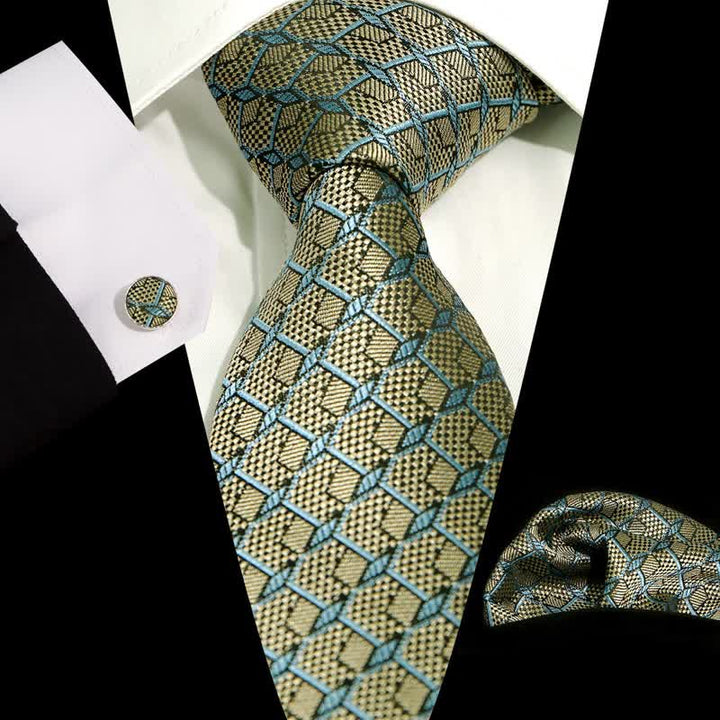 Ensemble de 3 cravates à carreaux pour homme