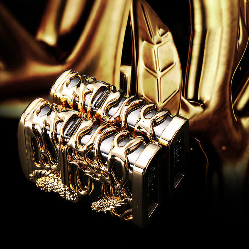 Briquet à pétrole rechargeable en forme de dragon dominant sculpté