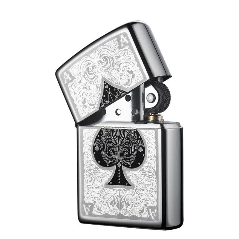 Briquet à huile rechargeable Ace of Spades Black Ice