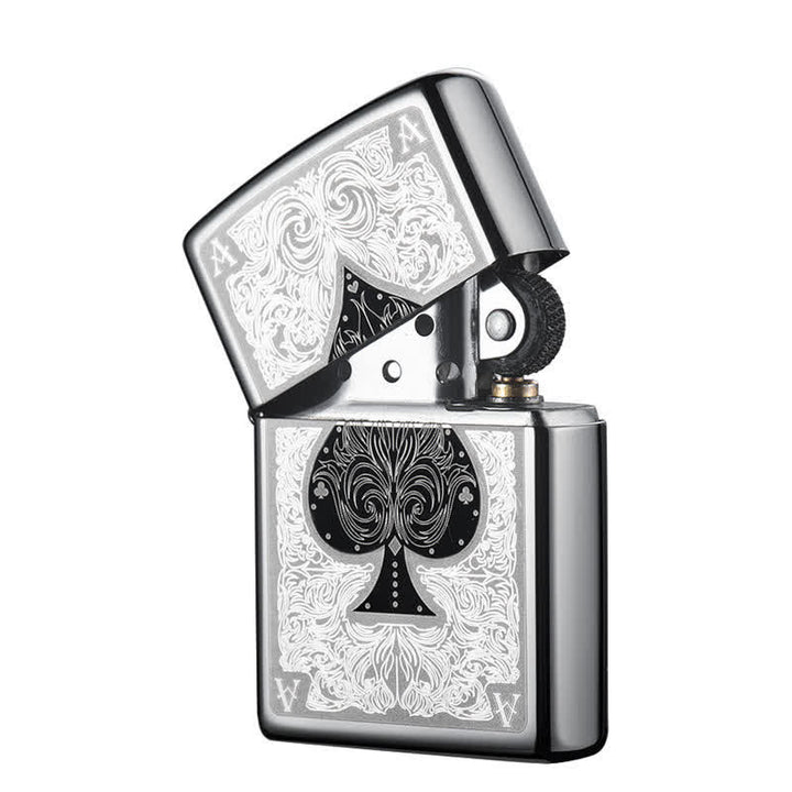 Briquet à huile rechargeable Ace of Spades Black Ice