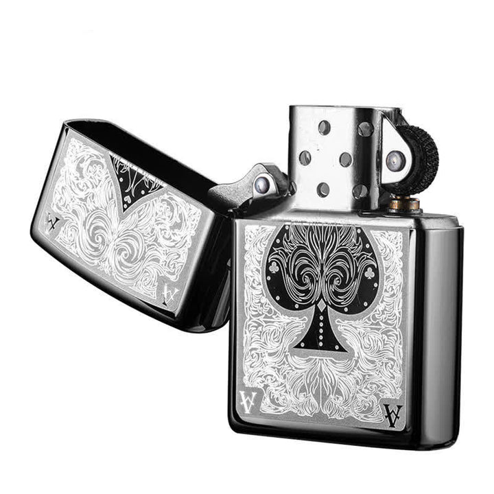 Briquet à huile rechargeable Ace of Spades Black Ice