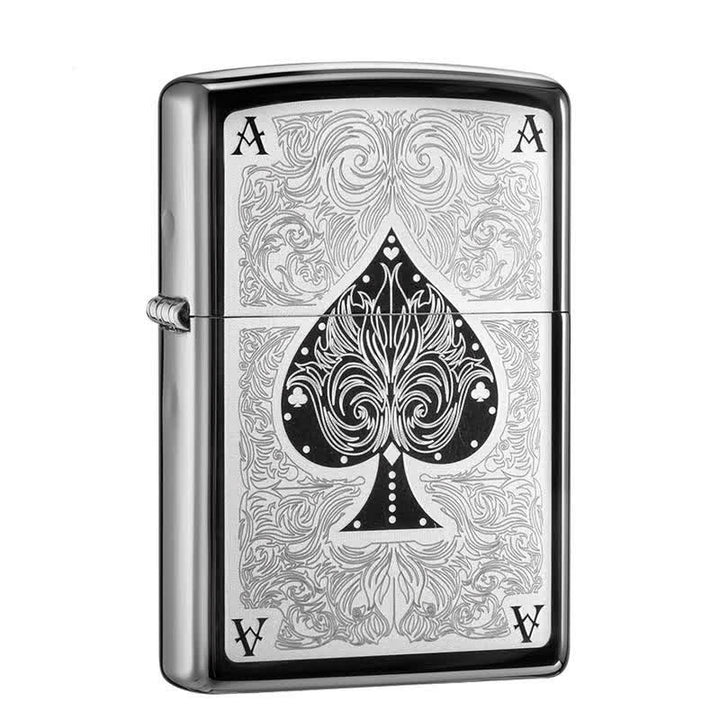 Briquet à huile rechargeable Ace of Spades Black Ice