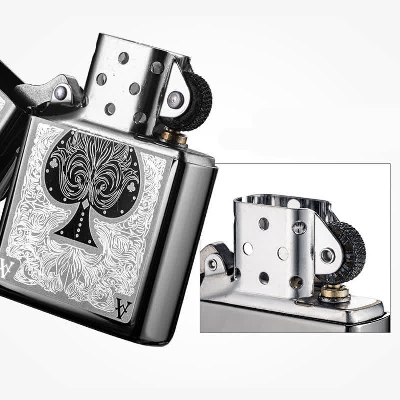 Briquet à huile rechargeable Ace of Spades Black Ice