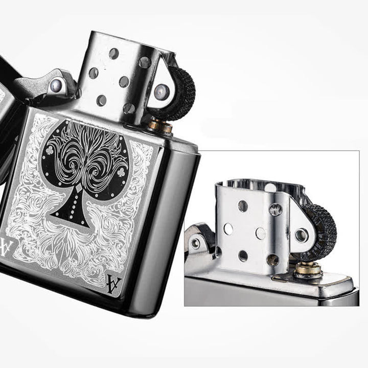 Briquet à huile rechargeable Ace of Spades Black Ice